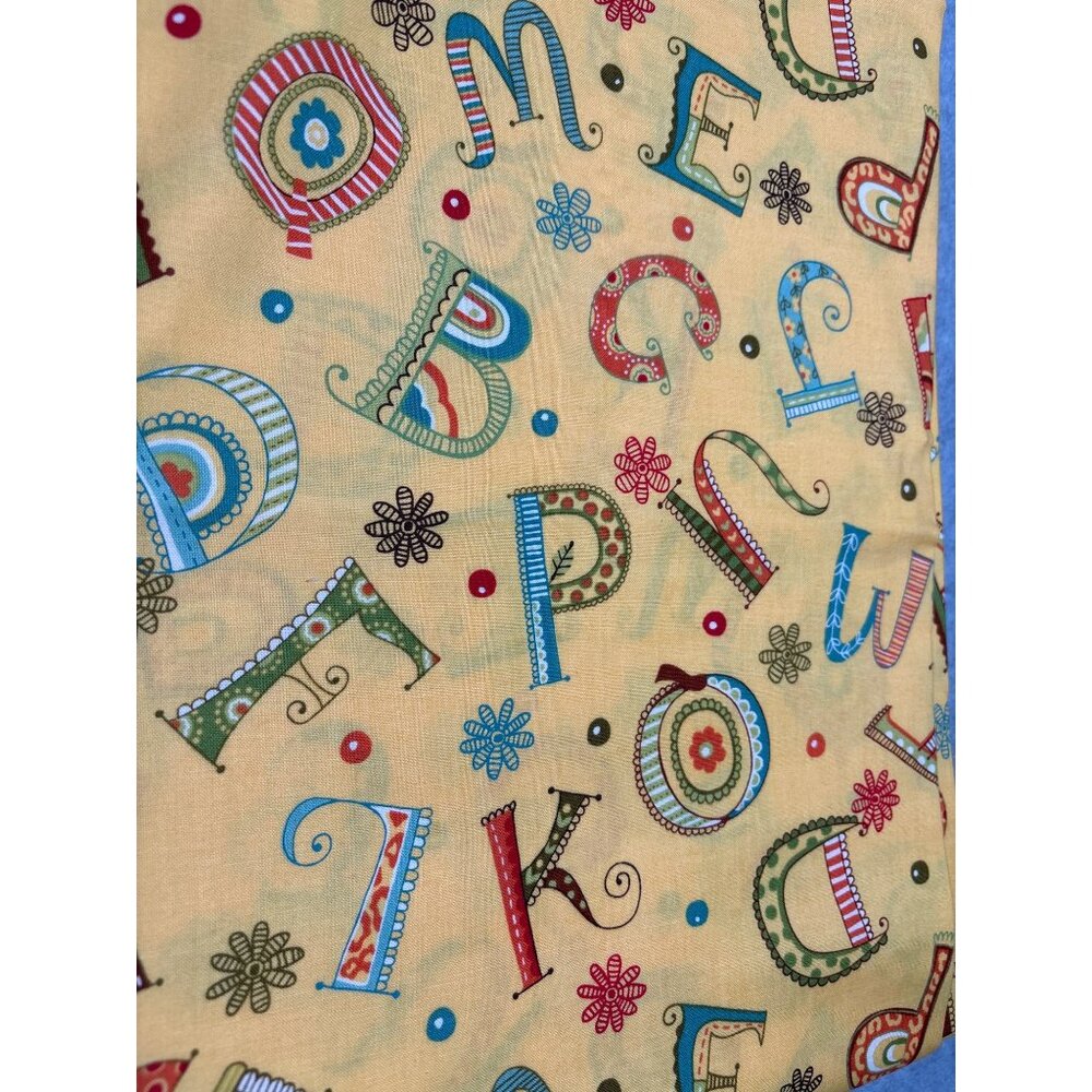 Mind Your Ps & Qs by Keiki for Moda Alphabet Print Fabric 24" x 44" Cotton Quilt